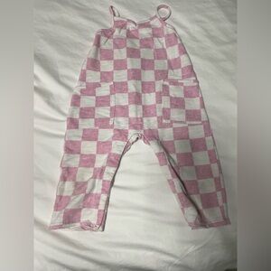 Pink Checkered Kids romper